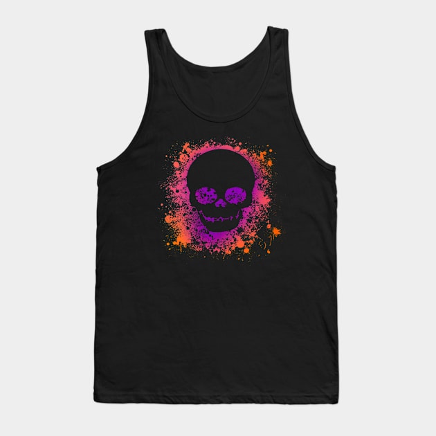 CJB Splatter Org/Purple Tank Top by CrookedJawBones